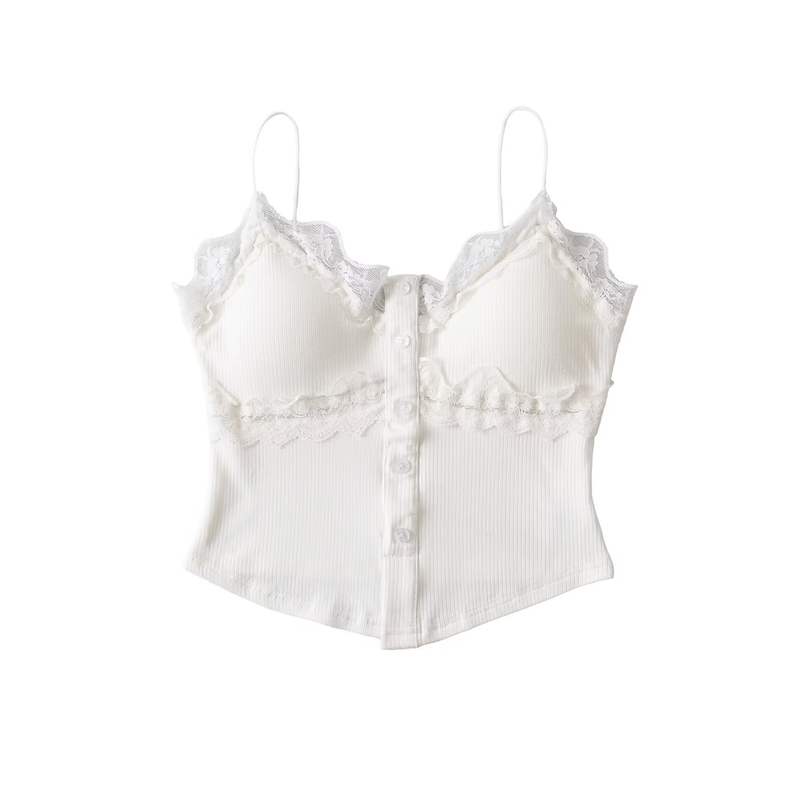 Sexy Jazz Street Dance Camisole Top with French Lace Trim - Slim Fit Layering Design for Hot Girls Sexy Jazz Street Dance Camisole Top with French Lace Trim - Slim Fit Layering Design for Hot Girls