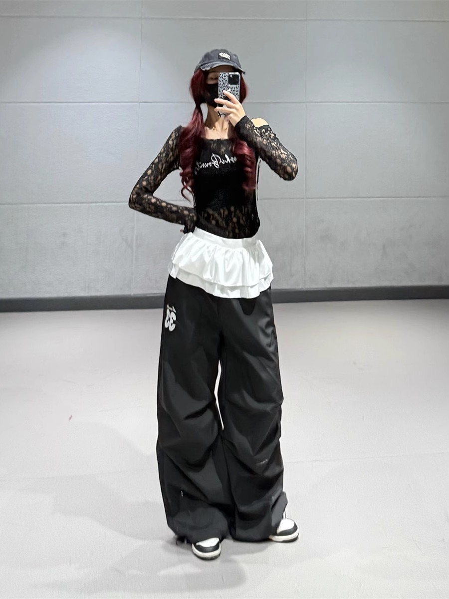 Sexy Lace Off-Shoulder Top for Women - Sheer Asymmetrical Long Sleeve T-Shirt for Jazz Dance - Slim Fit Y2K Style Cover-Up Sexy Lace Off-Shoulder Top for Women - Sheer Asymmetrical Long Sleeve T-Shirt for Jazz Dance - Slim Fit Y2K Style Cover-Up