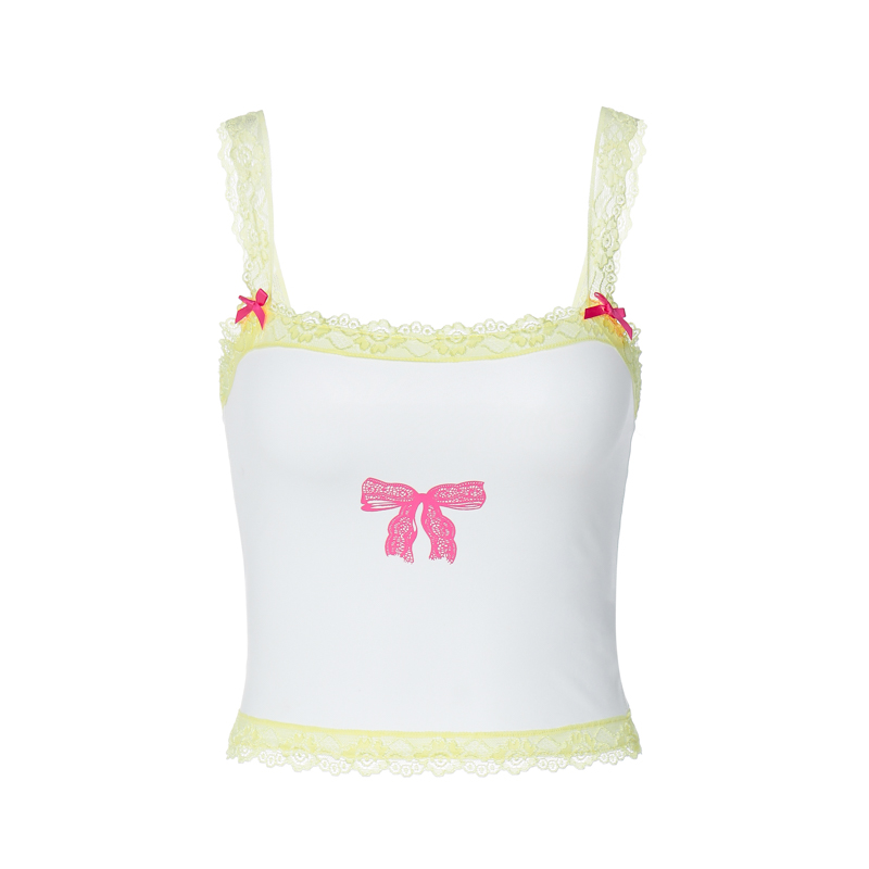 Sexy Lace-Trimmed Camisole for Women - Versatile Slim-Fit Summer Top in European and American Style, Perfect for 2025 Fashion