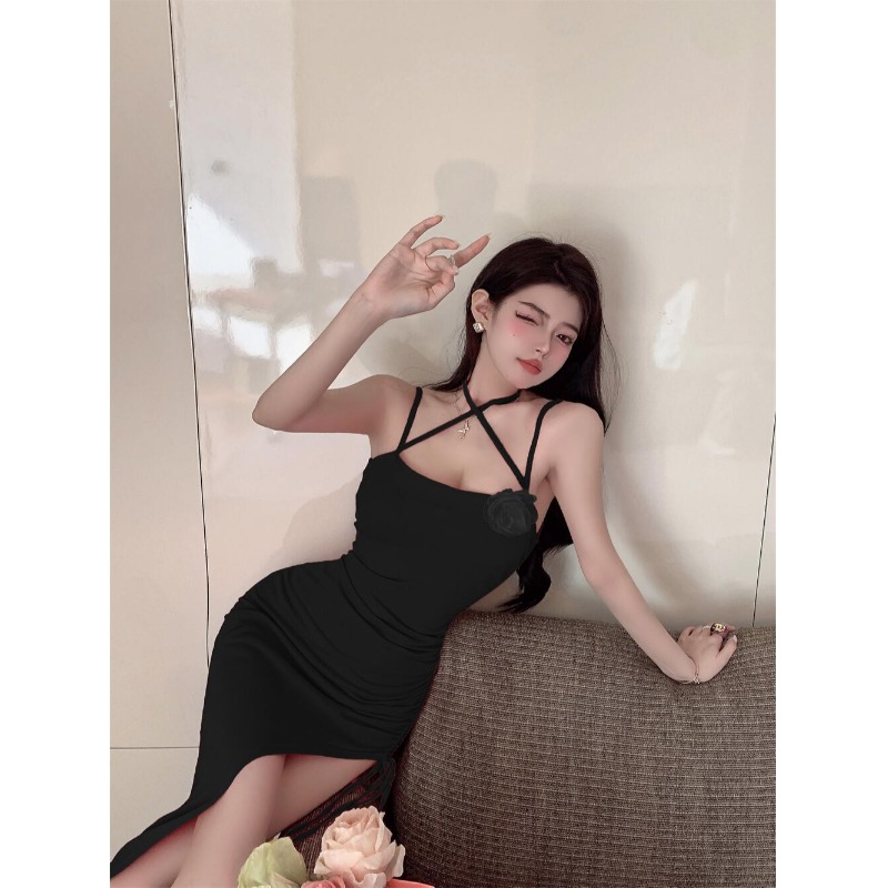 Sexy Pink Slim-Fit Spaghetti Strap Dress - Backless Bodycon Mini for Summer - Sweet and Spicy Style Sexy Pink Slim-Fit Spaghetti Strap Dress - Backless Bodycon Mini for Summer - Sweet and Spicy Style