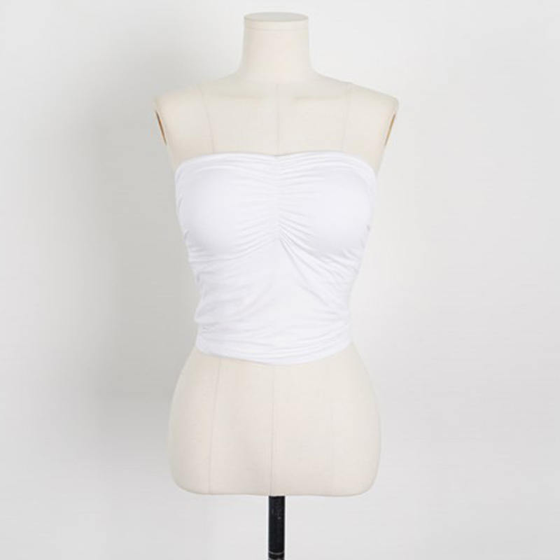 Sexy Strapless Crop Top with Chest Pads - Summer Bandeau Vest for Women, Trendy Short Inner Top for Spicy Girl Style