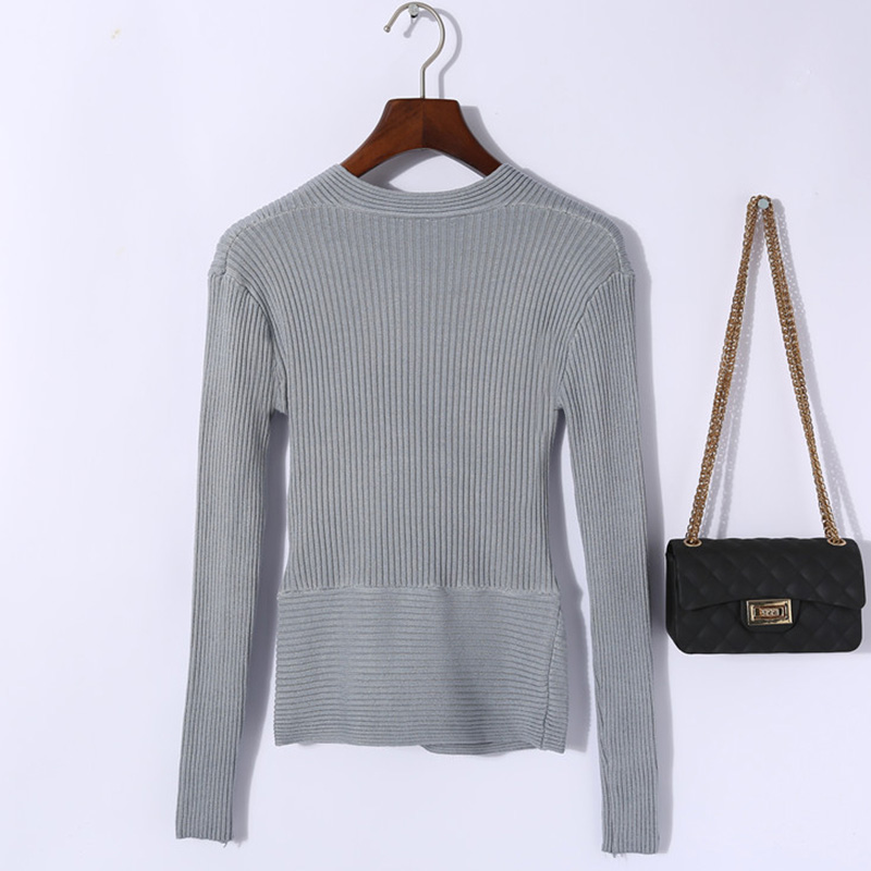 Sexy Women's Low-Cut Cross V-Neck Long Sleeve T-Shirt - Slim Fit Spring Summer Essential Sexy Women's Low-Cut Cross V-Neck Long Sleeve T-Shirt - Slim Fit Spring Summer Essential