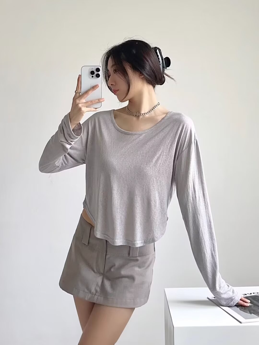 Sheer Long Sleeve Kpop Jazz Cover-Up T-Shirt for Women - Loose Fit Sun Protection Layer Top for Yoga & Casual Wear