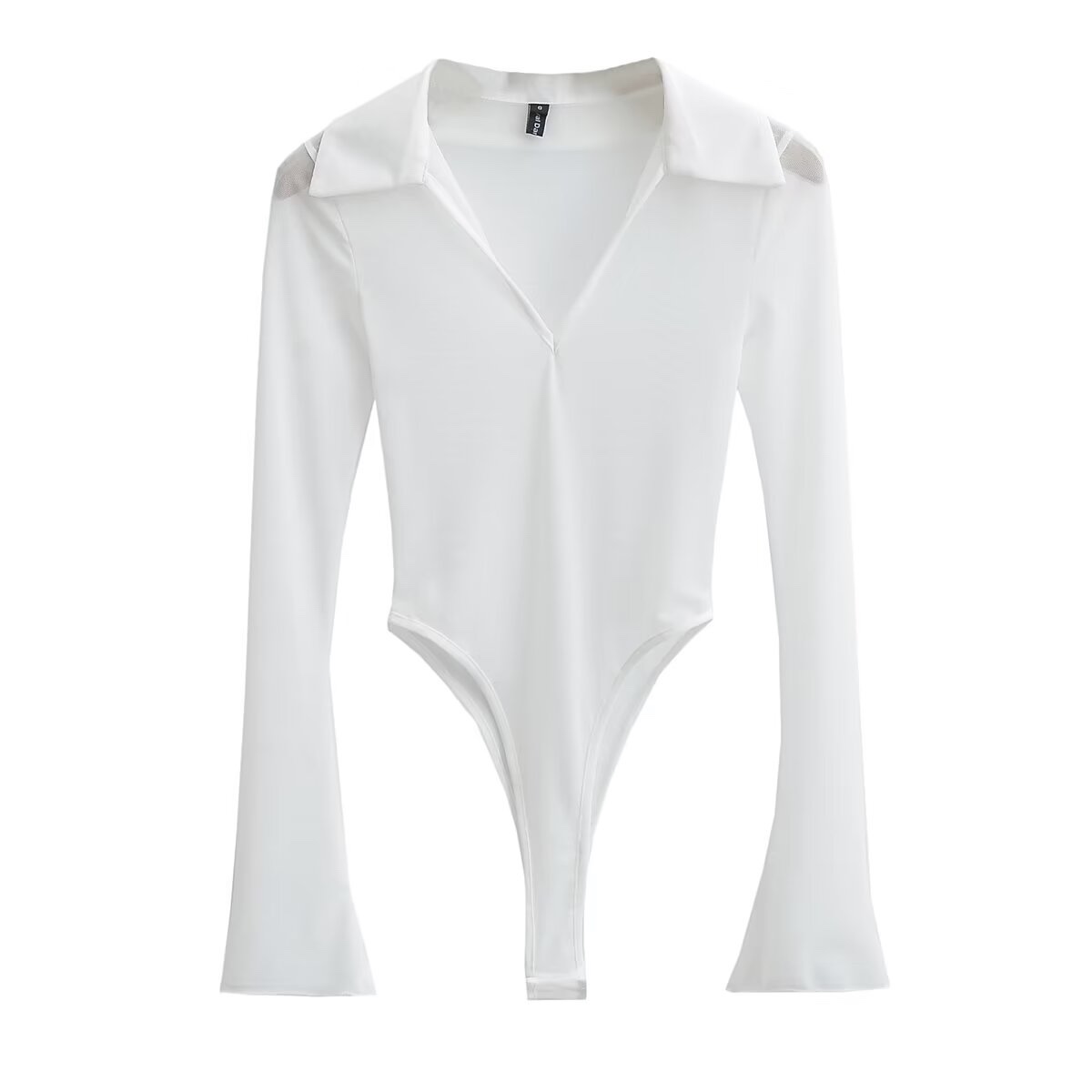 Sheer Mesh Long Sleeve T-Shirt for Women, Slim Fit Jazz Dance Bodysuit, Waist-Cinching European American Style, Figure-Enhancing Fashion Top Sheer Mesh Long Sleeve T-Shirt for Women, Slim Fit Jazz Dance Bodysuit, Waist-Cinching European American Style, Figure-Enhancing Fashion Top