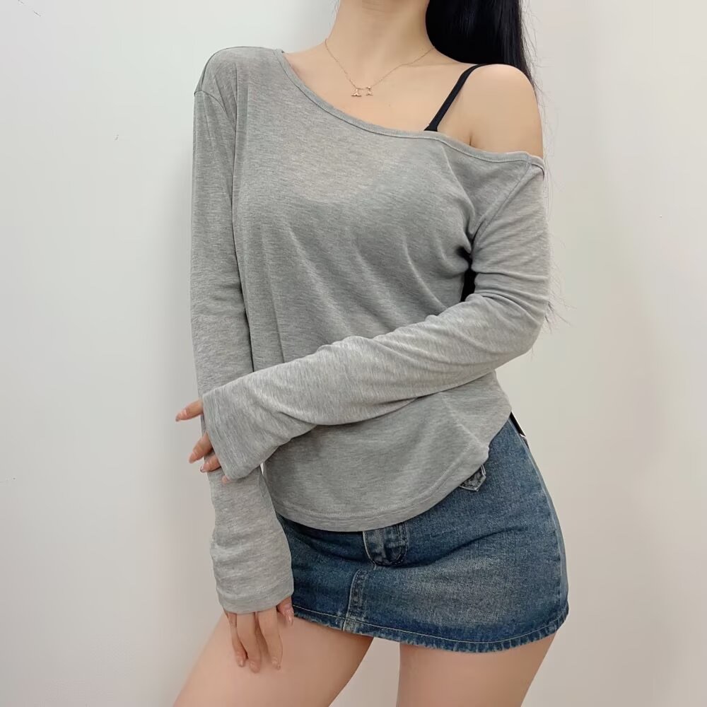 Sheer White Long Sleeve Cover-Up T-Shirt - Jazz Style, Versatile Casual Top for Spring, Sexy and Chic Design Sheer White Long Sleeve Cover-Up T-Shirt - Jazz Style, Versatile Casual Top for Spring, Sexy and Chic Design