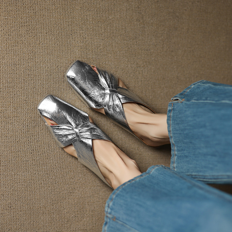 Silver-Toe Sandals for Women â€“ Chic Metallic Open-Toe Design, Perfect for Summer, Beach, and Casual Outfits