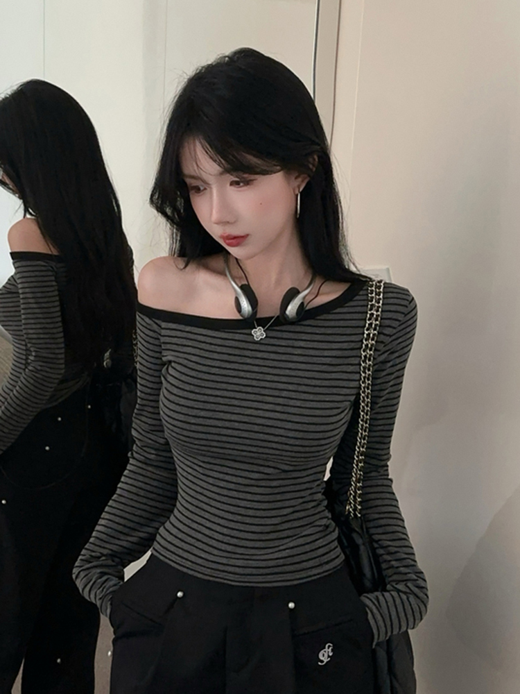 Slim-Fit American Jazz Dance Top for Women - K-Pop Inspired Short Shirt for Spring and Autumn Music Festival Outfits Slim-Fit American Jazz Dance Top for Women - K-Pop Inspired Short Shirt for Spring and Autumn Music Festival Outfits