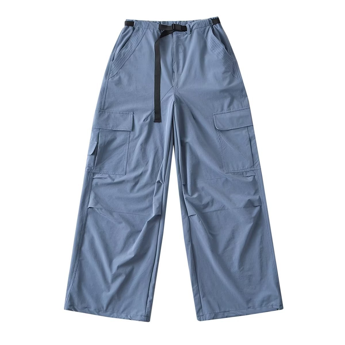 Slim-Fit High-Waisted Cargo Pants for Women – American Style Blue Elastic Dance Casual Pants for Spring Summer 2024 Slim-Fit High-Waisted Cargo Pants for Women – American Style Blue Elastic Dance Casual Pants for Spring Summer 2024