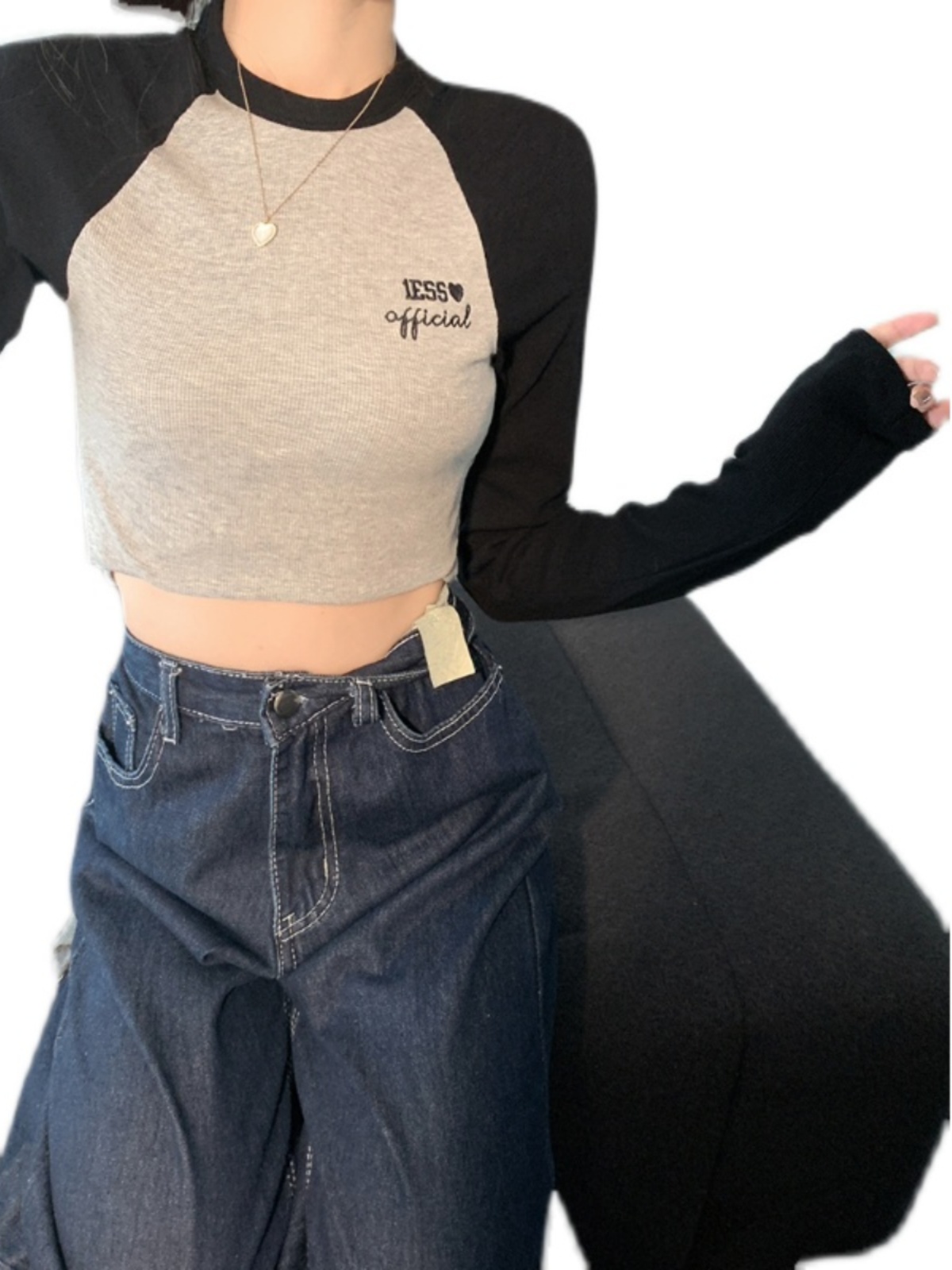 Slim-Fit Jazz Dance Outfit for Girls - Short Cropped Top, European and American Style, Trendy Ins Look Slim-Fit Jazz Dance Outfit for Girls - Short Cropped Top, European and American Style, Trendy Ins Look