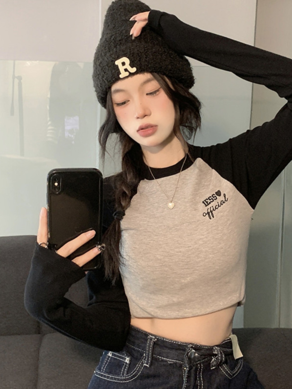 Slim-Fit Jazz Dance Outfit for Girls - Short Cropped Top, European and American Style, Trendy Ins Look