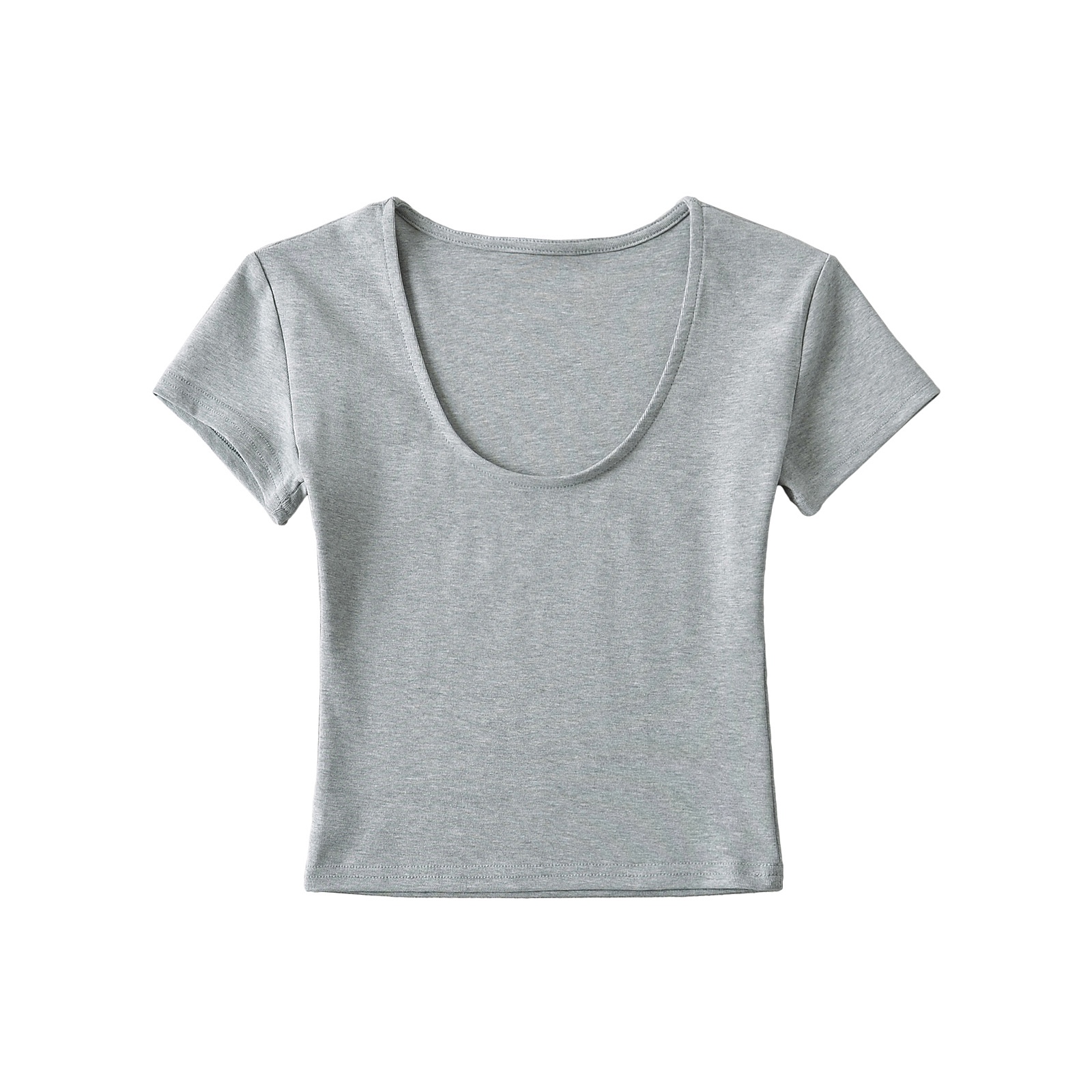 Slim-Fit Jazz Street Dance T-Shirt for Women, Summer Low-Neck Short Sleeve Top, Sexy High-Waist Style, Trendy Summer Fashion.