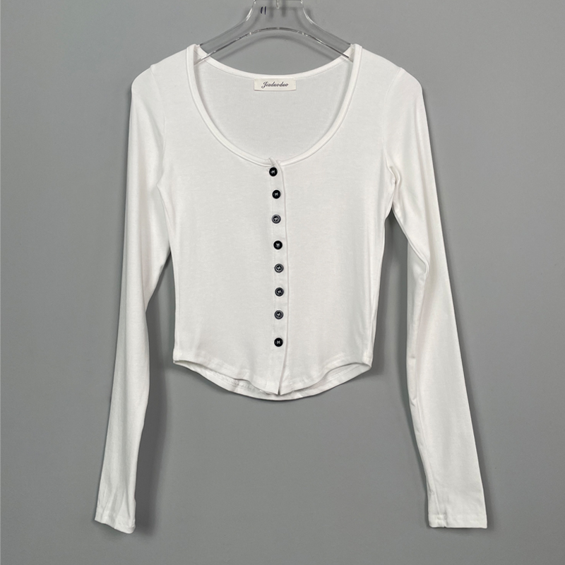 Slim-Fit Purple Long Sleeve Cardigan T-Shirt for Women - Sexy Pure Desire Style, Autumn Winter Half-Open Collar Top