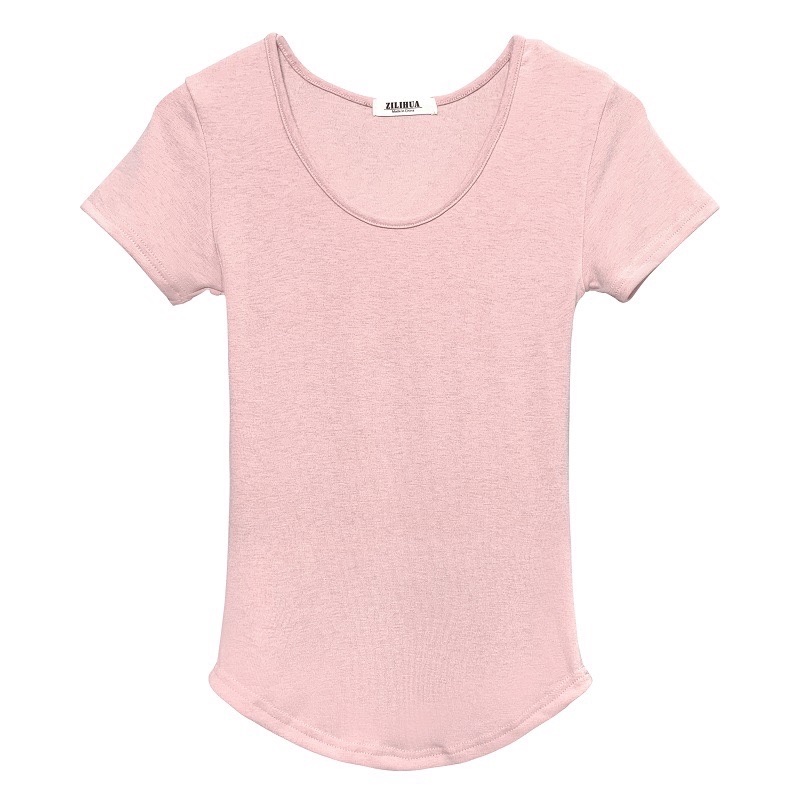 Slim Fit Sexy U-Neck Short Sleeve T-Shirt for Women - Korean Dongdaemun Style, Waist-Defining Fashion Top Slim Fit Sexy U-Neck Short Sleeve T-Shirt for Women - Korean Dongdaemun Style, Waist-Defining Fashion Top