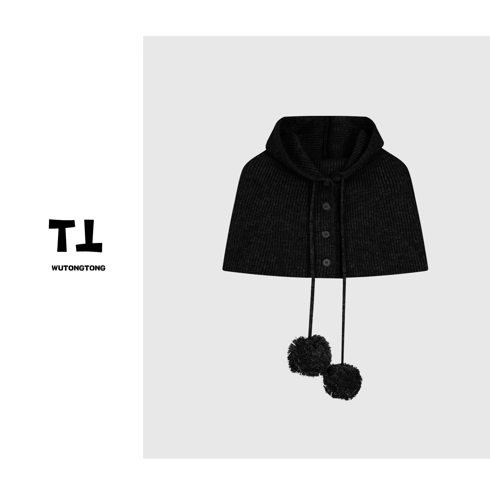 Solid Color Hooded Knitted Shawl Cape Scarf for Women - Korean Style Warm Autumn Winter Fashion Accessory Solid Color Hooded Knitted Shawl Cape Scarf for Women - Korean Style Warm Autumn Winter Fashion Accessory