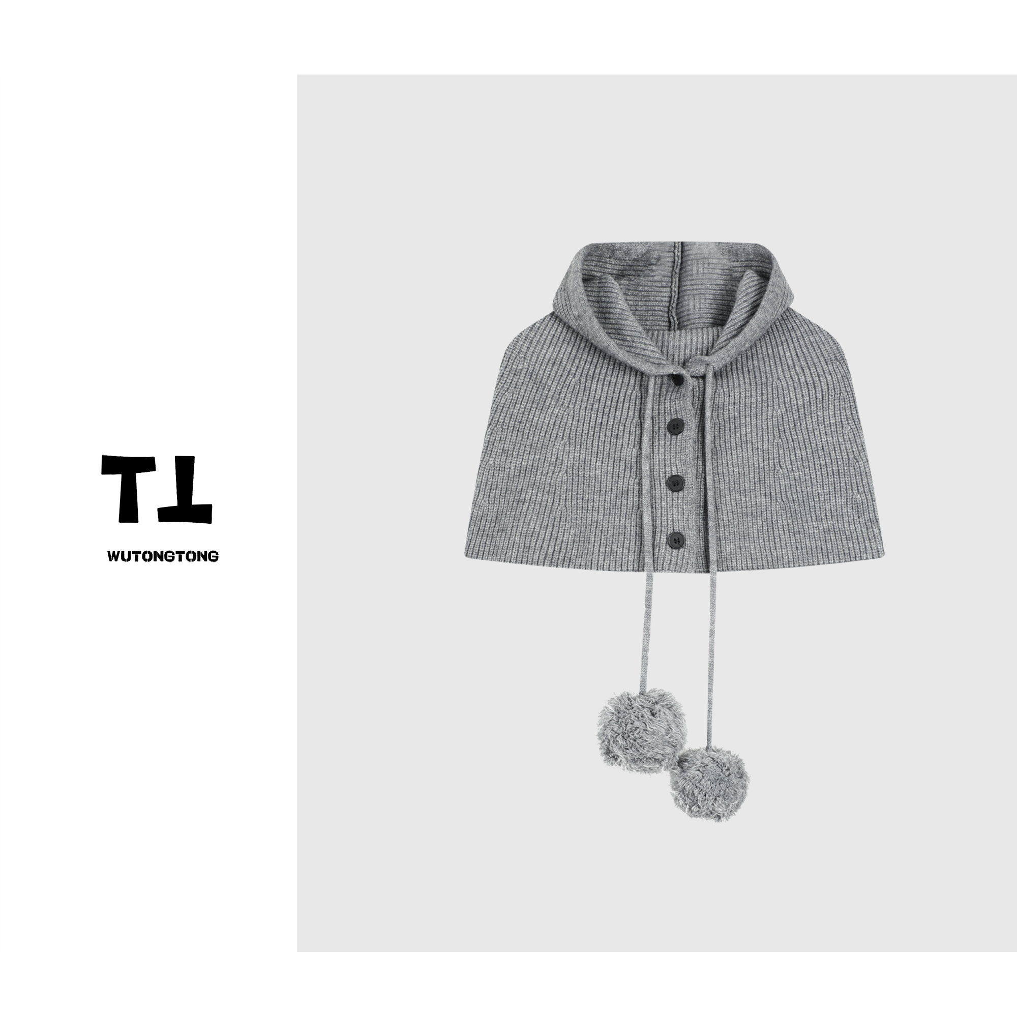 Solid Color Hooded Knitted Shawl Cape Scarf for Women - Korean Style Warm Autumn Winter Fashion Accessory Solid Color Hooded Knitted Shawl Cape Scarf for Women - Korean Style Warm Autumn Winter Fashion Accessory