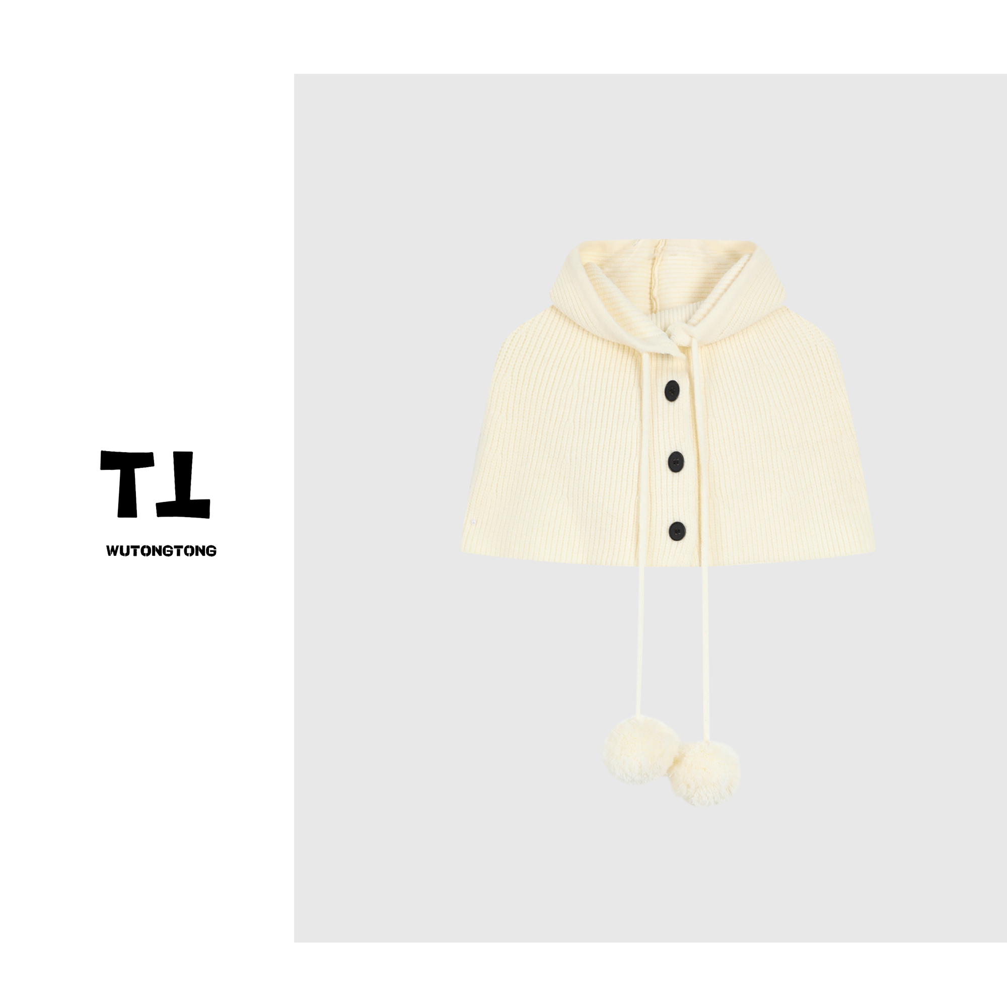 Solid Color Hooded Knitted Shawl Cape Scarf for Women - Korean Style Warm Autumn Winter Fashion Accessory