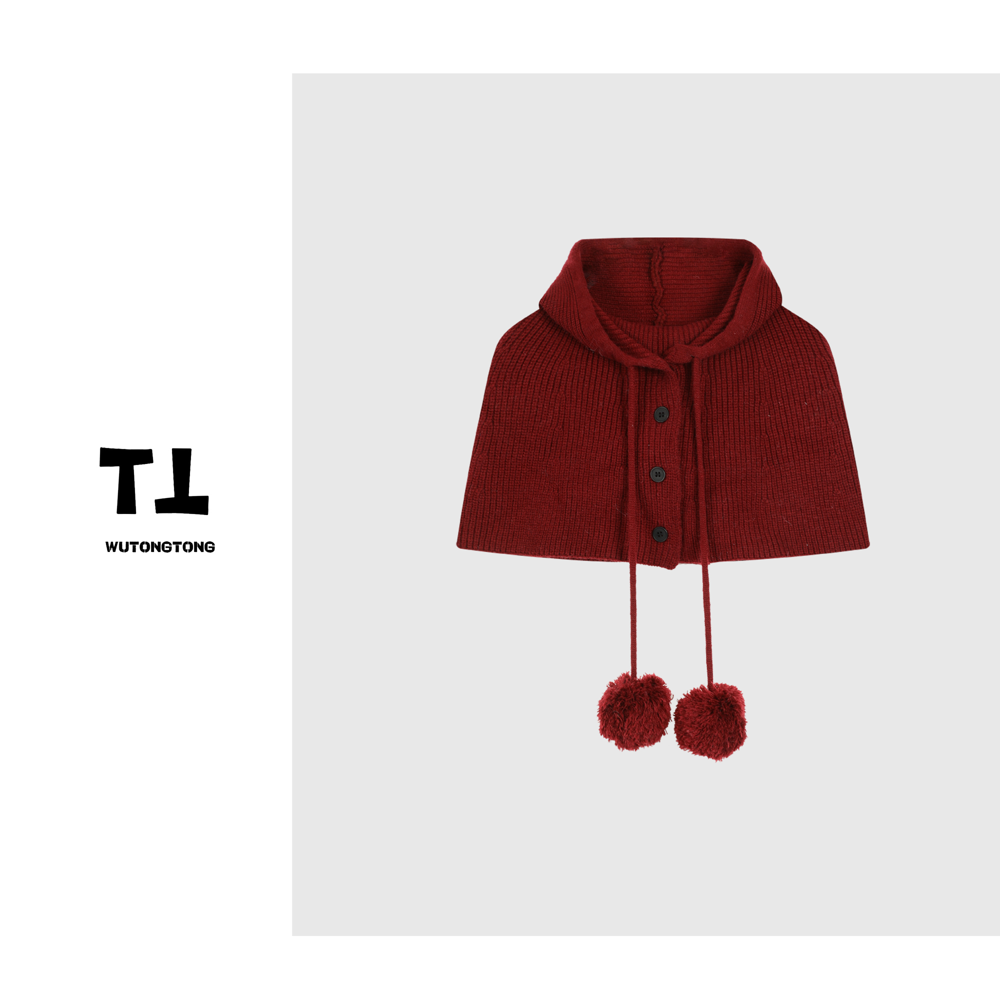 Solid Color Hooded Knitted Shawl Cape Scarf for Women - Korean Style Warm Autumn Winter Fashion Accessory Solid Color Hooded Knitted Shawl Cape Scarf for Women - Korean Style Warm Autumn Winter Fashion Accessory