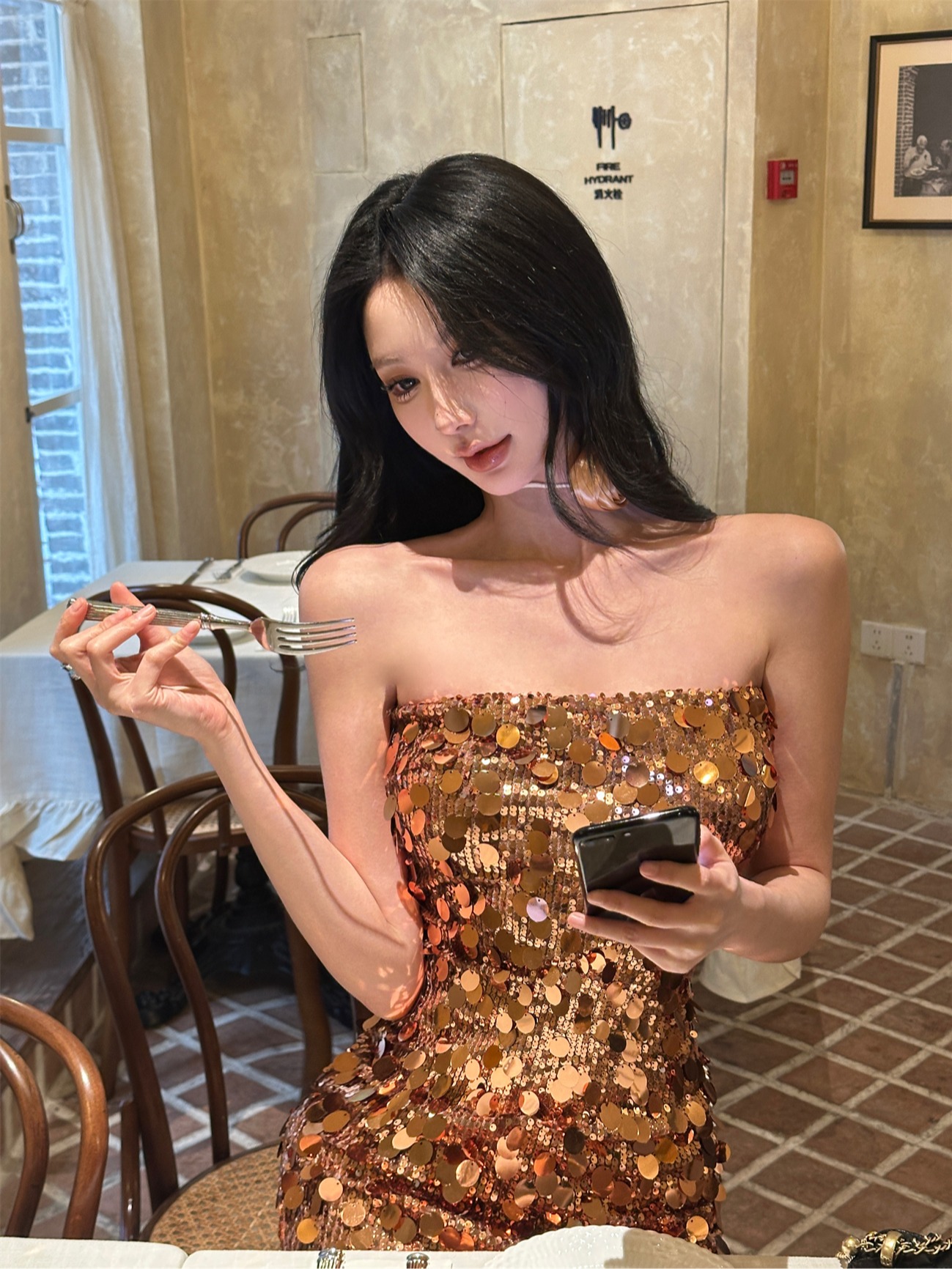 Sparkling Starry River Strapless Bodycon Mini Dress in Gold and Red - Sexy Classic Party Skirt for Hot Girls Sparkling Starry River Strapless Bodycon Mini Dress in Gold and Red - Sexy Classic Party Skirt for Hot Girls