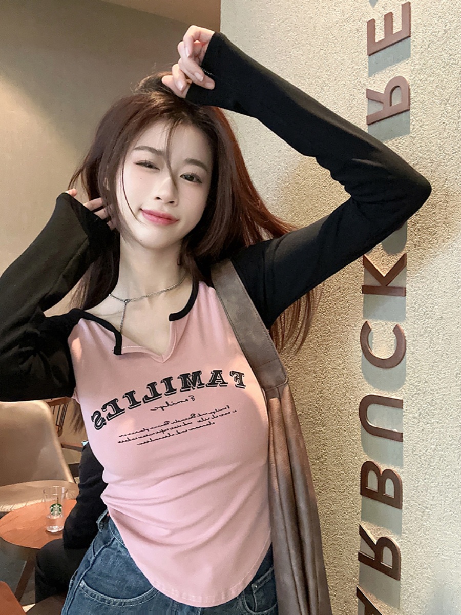 Spicy Girl Group Style Jazz Top - Slim Fit Raglan Sleeve Fitted T-Shirt for K-Pop Dance Outfit - Trendy Y2K Fashion Spicy Girl Group Style Jazz Top - Slim Fit Raglan Sleeve Fitted T-Shirt for K-Pop Dance Outfit - Trendy Y2K Fashion
