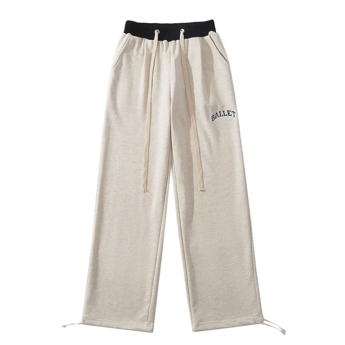 Spicy Girl Jazz Dance Double Waist Spliced Embroidered Loose Casual Sweatpants for Women - Hip Hop Sports Pants Spicy Girl Jazz Dance Double Waist Spliced Embroidered Loose Casual Sweatpants for Women - Hip Hop Sports Pants