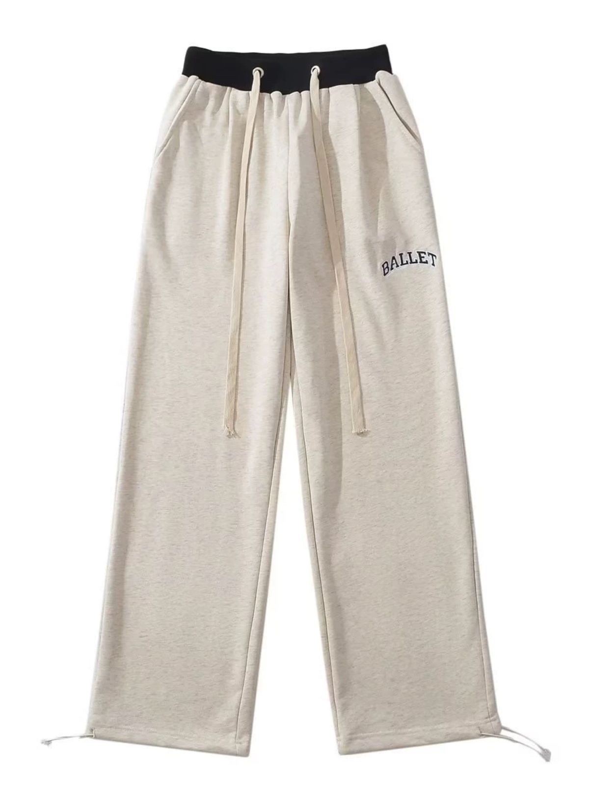 Spicy Girl Jazz Dance Double Waist Spliced Embroidered Loose Casual Sweatpants for Women - Hip Hop Sports Pants Spicy Girl Jazz Dance Double Waist Spliced Embroidered Loose Casual Sweatpants for Women - Hip Hop Sports Pants