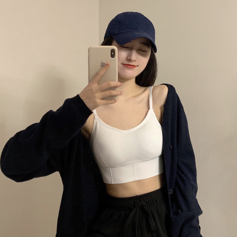 Spicy Jazz Style Camisole with Chest Pads, Women's Strapless Summer Top, Beautiful Back Lingerie, Fashionable Innerwear