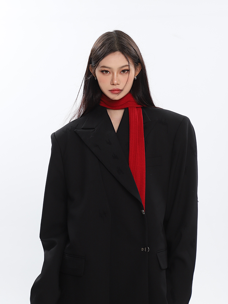 Spliced High-End Suit Jacket for Women with Metal Buckle Detail - Spring Fashion Outerwear Spliced High-End Suit Jacket for Women with Metal Buckle Detail - Spring Fashion Outerwear