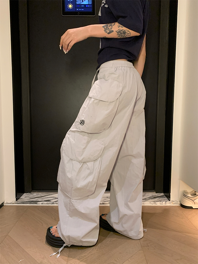 Spring 2025 Multi-Pocket Wide-Leg Work Pants for Men and Women - Loose Casual Straight Fit American Style Spring 2025 Multi-Pocket Wide-Leg Work Pants for Men and Women - Loose Casual Straight Fit American Style