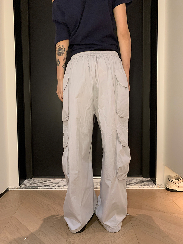 Spring 2025 Multi-Pocket Wide-Leg Work Pants for Men and Women - Loose Casual Straight Fit American Style Spring 2025 Multi-Pocket Wide-Leg Work Pants for Men and Women - Loose Casual Straight Fit American Style