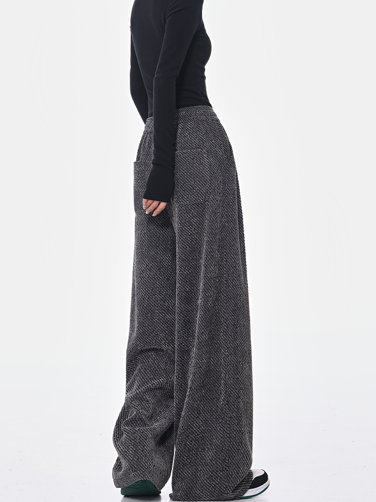 Spring New Gray Starry Sky Drawstring Casual Wide-Leg Pants for Women - Loose Slim Fit - Y2K Style Spring New Gray Starry Sky Drawstring Casual Wide-Leg Pants for Women - Loose Slim Fit - Y2K Style