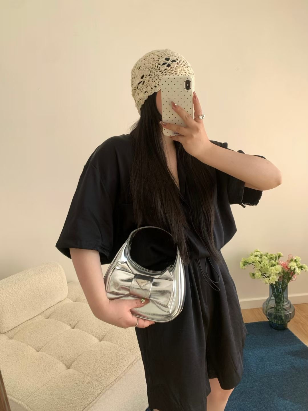 Spring/Summer 2025 Bow Hobo Handbag, High-End Half-Round Commuter Shoulder Crossbody Bag for Women, Versatile Fashion Accessory Spring/Summer 2025 Bow Hobo Handbag, High-End Half-Round Commuter Shoulder Crossbody Bag for Women, Versatile Fashion Accessory