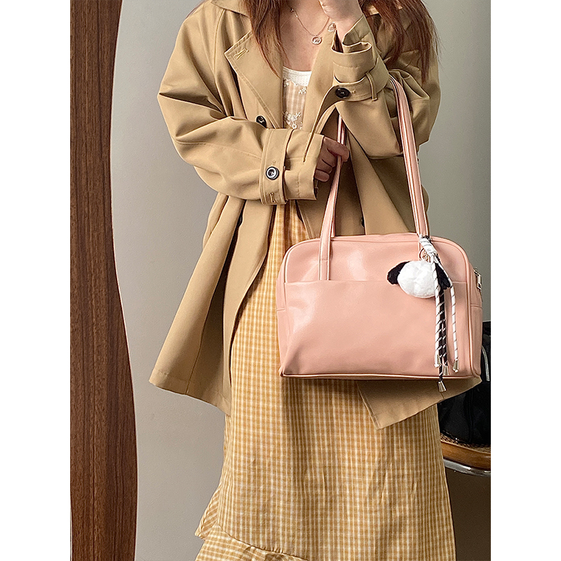 Spring/Summer Pastel Color Women's Large Capacity Shoulder Tote Bag - Niche Design for 2025