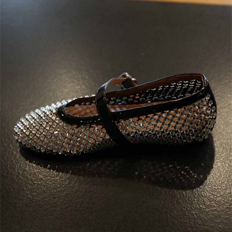 Starry Sky Party Full Diamond Hollow Out Fishnet One-Strap Round Toe Height-Increasing Sandals for Women - Trendy Evening Footwear Starry Sky Party Full Diamond Hollow Out Fishnet One-Strap Round Toe Height-Increasing Sandals for Women - Trendy Evening Footwear