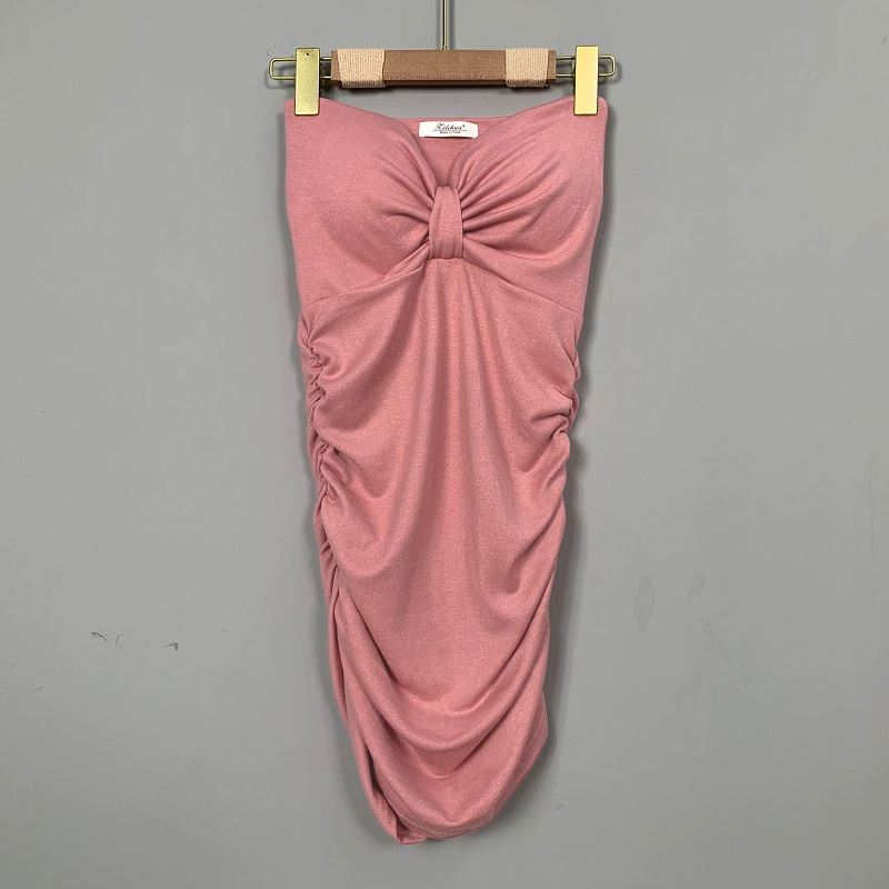 Strapless Summer Mini Dress for Nightclub, Chest-Revealing Tight Fit, Bodycon Style Hugging Hips, Perfect for Hot Girls Strapless Summer Mini Dress for Nightclub, Chest-Revealing Tight Fit, Bodycon Style Hugging Hips, Perfect for Hot Girls