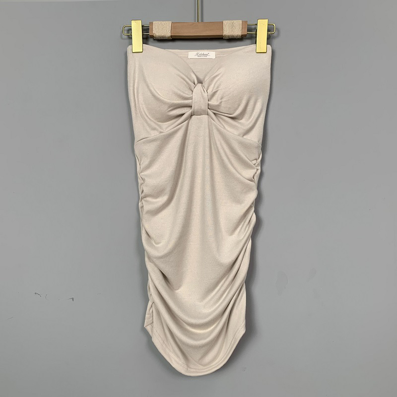 Strapless Summer Mini Dress for Nightclub, Chest-Revealing Tight Fit, Bodycon Style Hugging Hips, Perfect for Hot Girls Strapless Summer Mini Dress for Nightclub, Chest-Revealing Tight Fit, Bodycon Style Hugging Hips, Perfect for Hot Girls