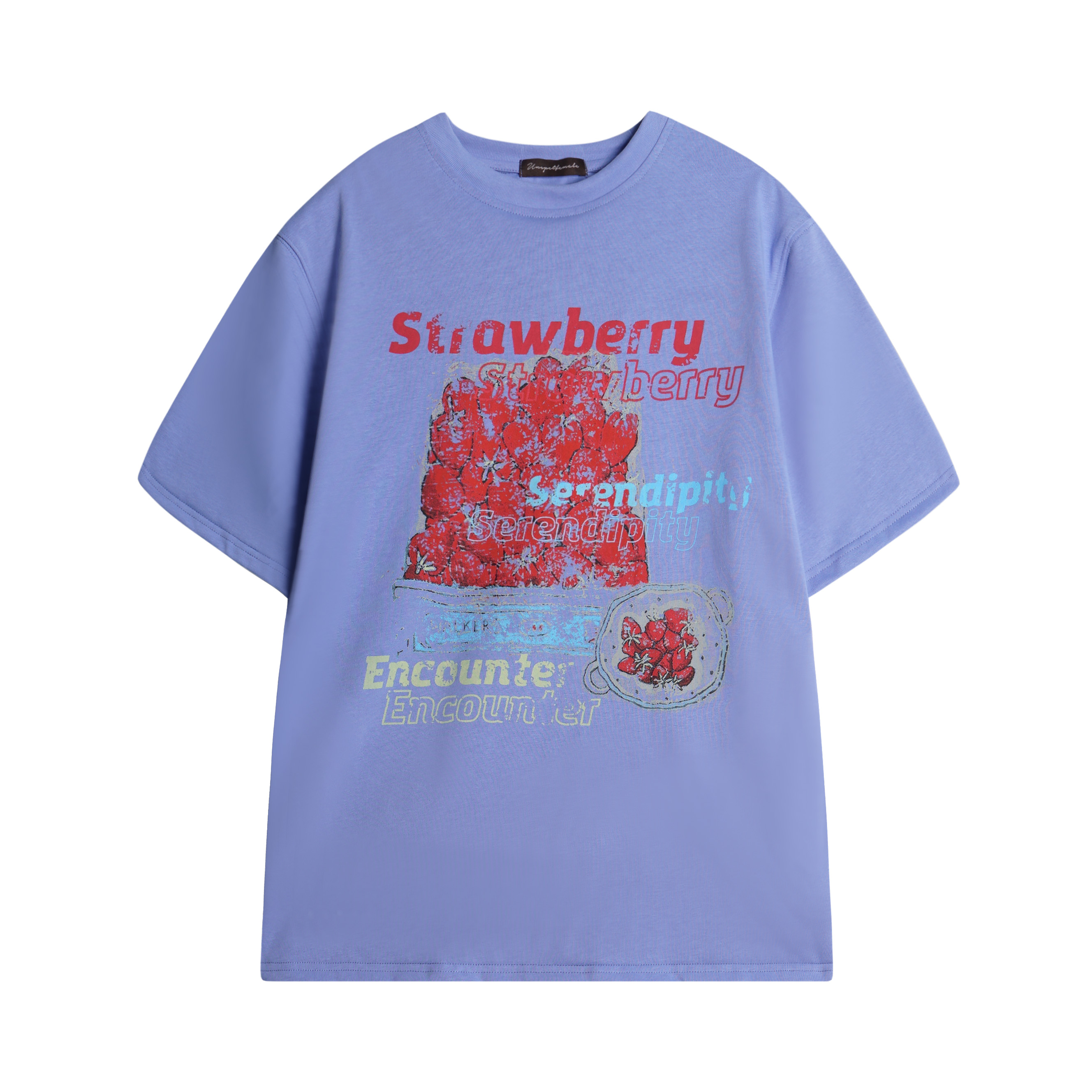 Strawberry Print Round Neck Short Sleeve Women's T-Shirt - 2025 Summer Loose White Top in Trendy Y2K Style Strawberry Print Round Neck Short Sleeve Women's T-Shirt - 2025 Summer Loose White Top in Trendy Y2K Style