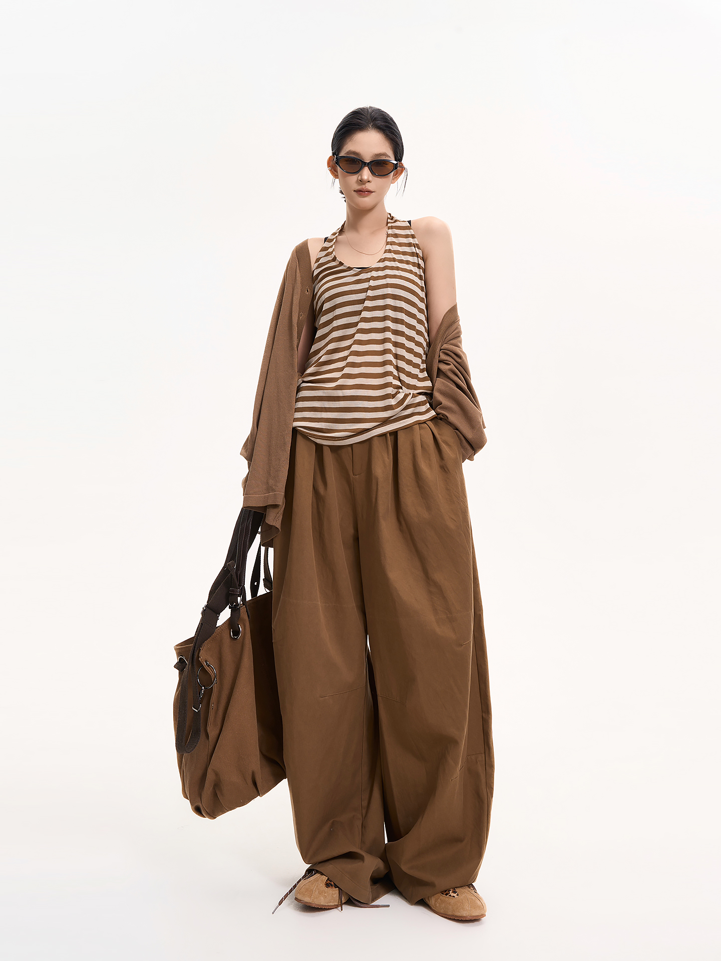 Striped Halter Sleeveless Off-Shoulder Tank Top for Women - Summer Casual Slimming Versatile Korean Style Fashion Striped Halter Sleeveless Off-Shoulder Tank Top for Women - Summer Casual Slimming Versatile Korean Style Fashion