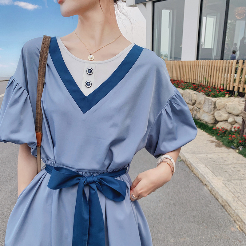 Stunning Green Bubble Sleeve Dress for Women, Summer 2025, High-End Feel, Youthful Temperament, Long One-Piece Dress Stunning Green Bubble Sleeve Dress for Women, Summer 2025, High-End Feel, Youthful Temperament, Long One-Piece Dress