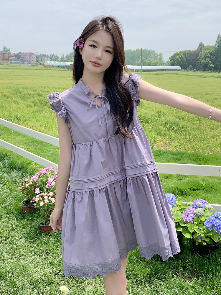 Stunning Purple Summer Dress 2025 - Short Sleeve Girl Doll Dress with Unique Design, Perfect for Y2K and Trendy Styles Stunning Purple Summer Dress 2025 - Short Sleeve Girl Doll Dress with Unique Design, Perfect for Y2K and Trendy Styles