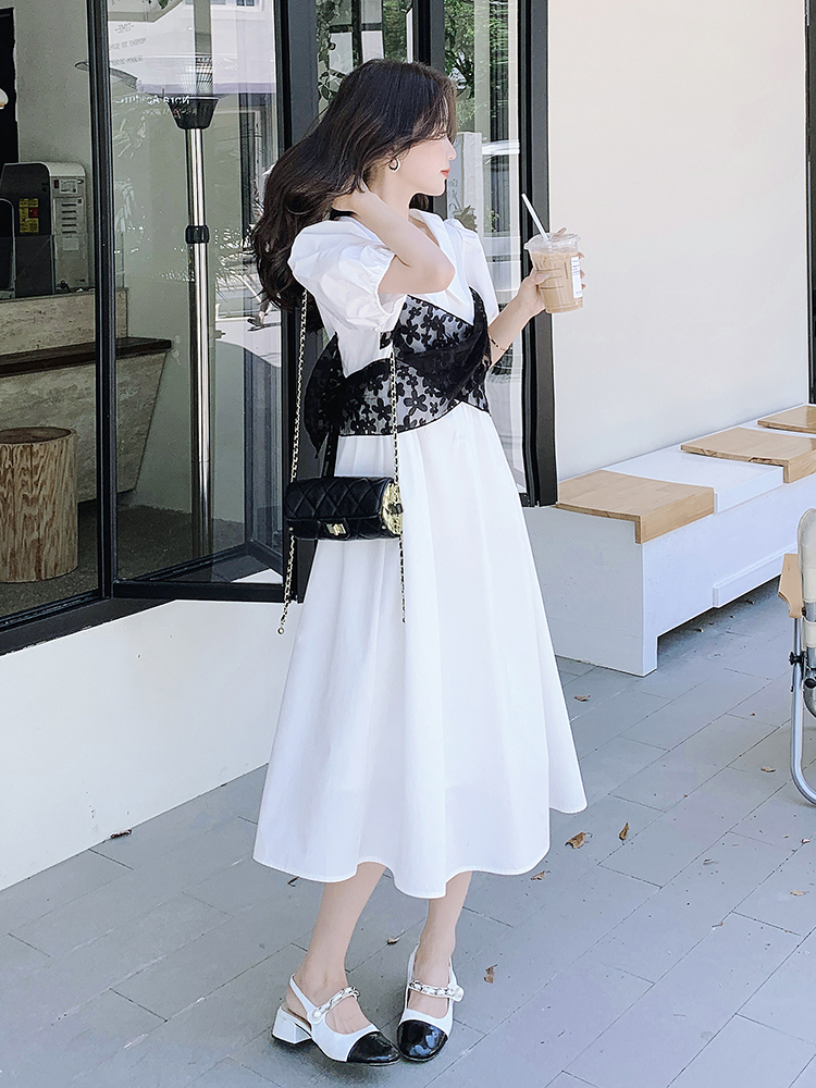 Stunning White Puff Sleeve Dress for Women - Summer 2025 Long Shirt Dress with High-End Feel, Chic and Elegant Style Stunning White Puff Sleeve Dress for Women - Summer 2025 Long Shirt Dress with High-End Feel, Chic and Elegant Style