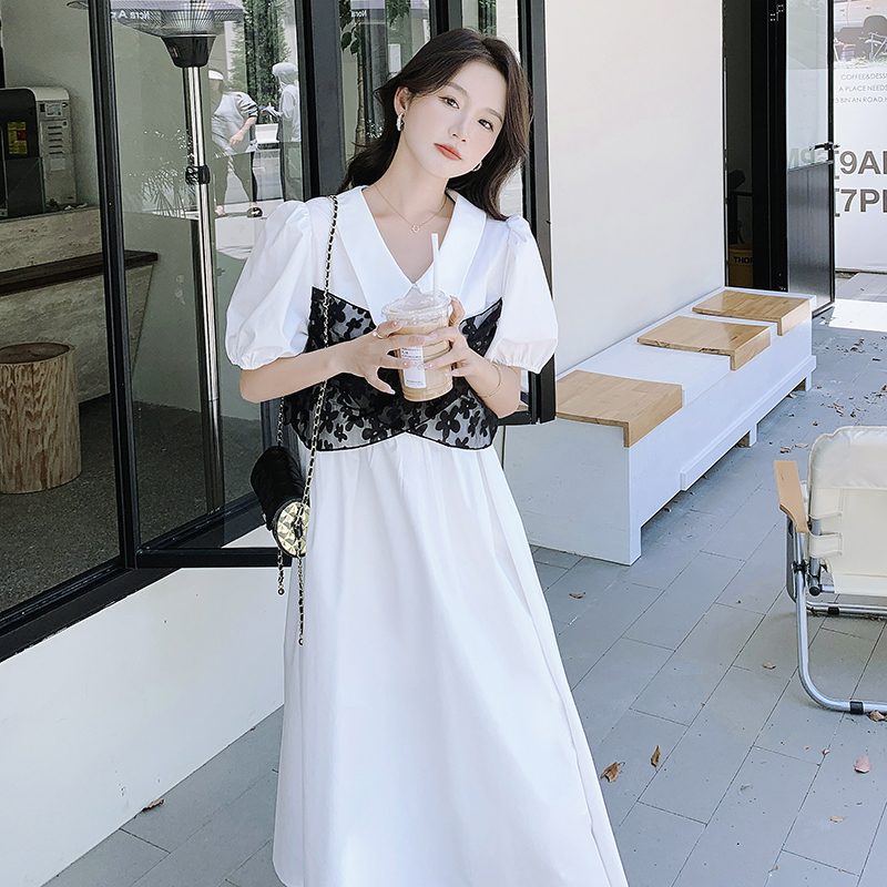 Stunning White Puff Sleeve Dress for Women - Summer 2025 Long Shirt Dress with High-End Feel, Chic and Elegant Style Stunning White Puff Sleeve Dress for Women - Summer 2025 Long Shirt Dress with High-End Feel, Chic and Elegant Style