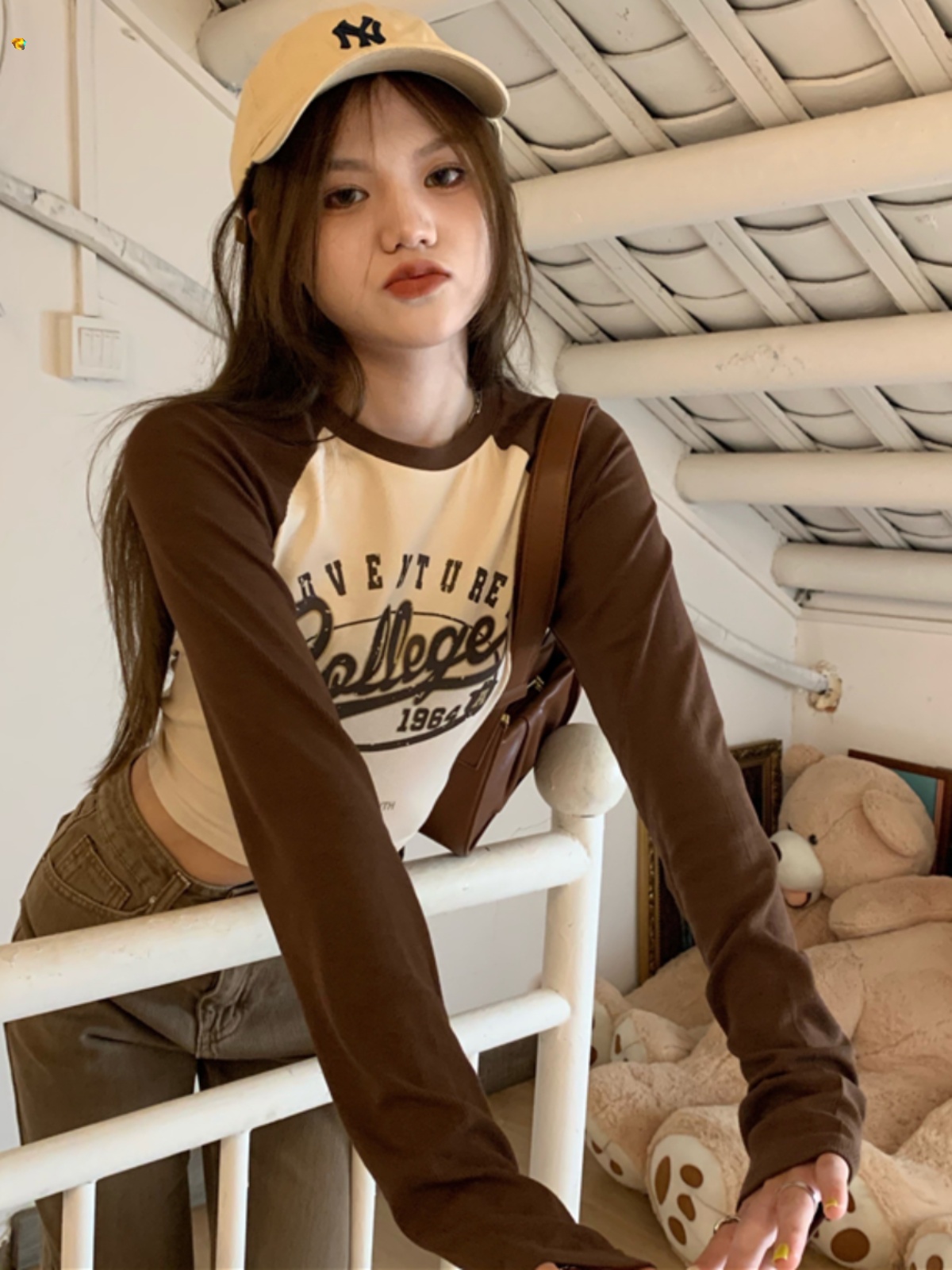 Stylish Fitted Raglan Sleeve Top for Early Autumn - Hot Girl Jazz Dance Outfit & Trendy Zumba Practice Wear