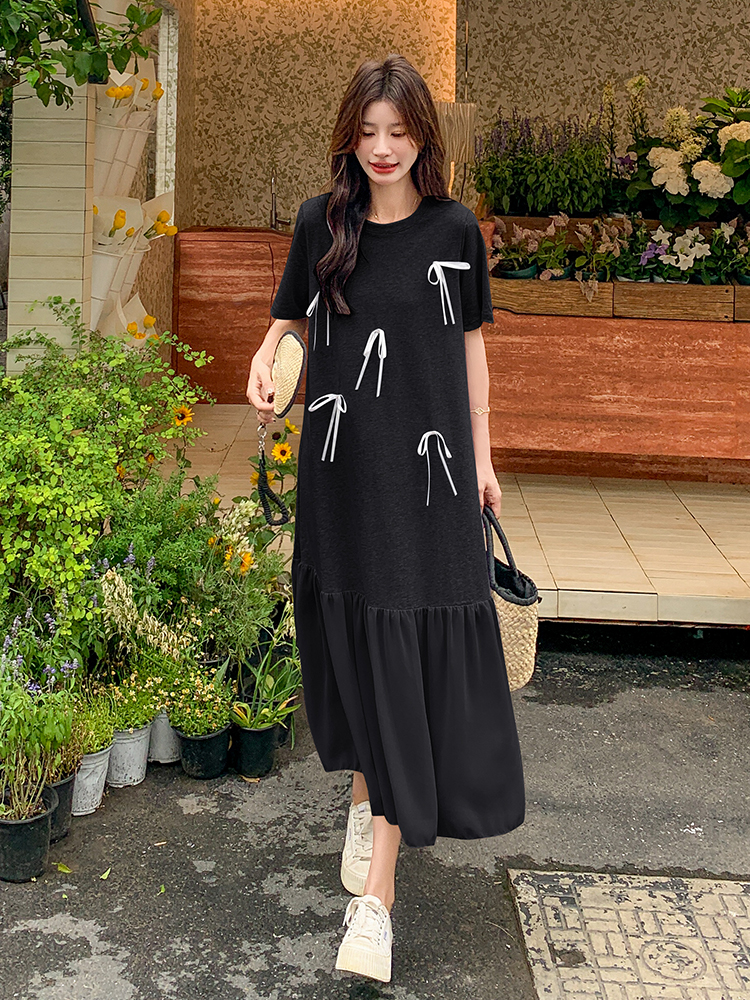 Stylish Gray T-Shirt Dress for Women, Summer 2025, Relaxed Fit with Mermaid Ankle-Length Skirt, Trendy and Chic Fashion. Stylish Gray T-Shirt Dress for Women, Summer 2025, Relaxed Fit with Mermaid Ankle-Length Skirt, Trendy and Chic Fashion.