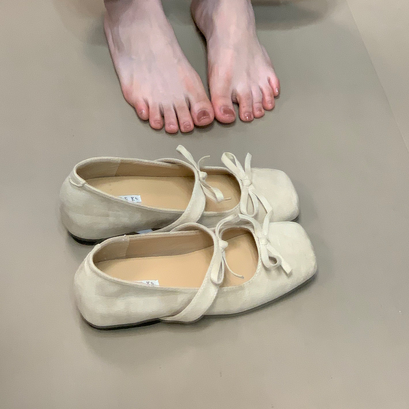 Suede High-Heeled Bow Mary Jane Shoes - Versatile Commuter Footwear for Skirts and Dresses, Stylish Everyday Wear Suede High-Heeled Bow Mary Jane Shoes - Versatile Commuter Footwear for Skirts and Dresses, Stylish Everyday Wear