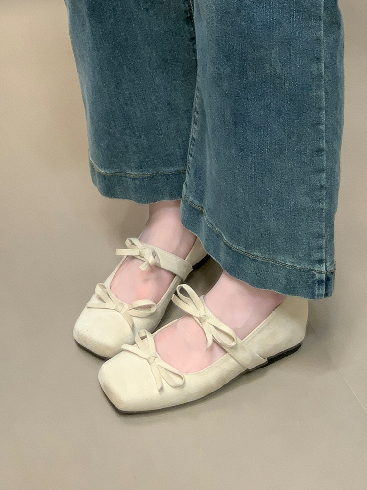 Suede High-Heeled Bow Mary Jane Shoes - Versatile Commuter Footwear for Skirts and Dresses, Stylish Everyday Wear Suede High-Heeled Bow Mary Jane Shoes - Versatile Commuter Footwear for Skirts and Dresses, Stylish Everyday Wear