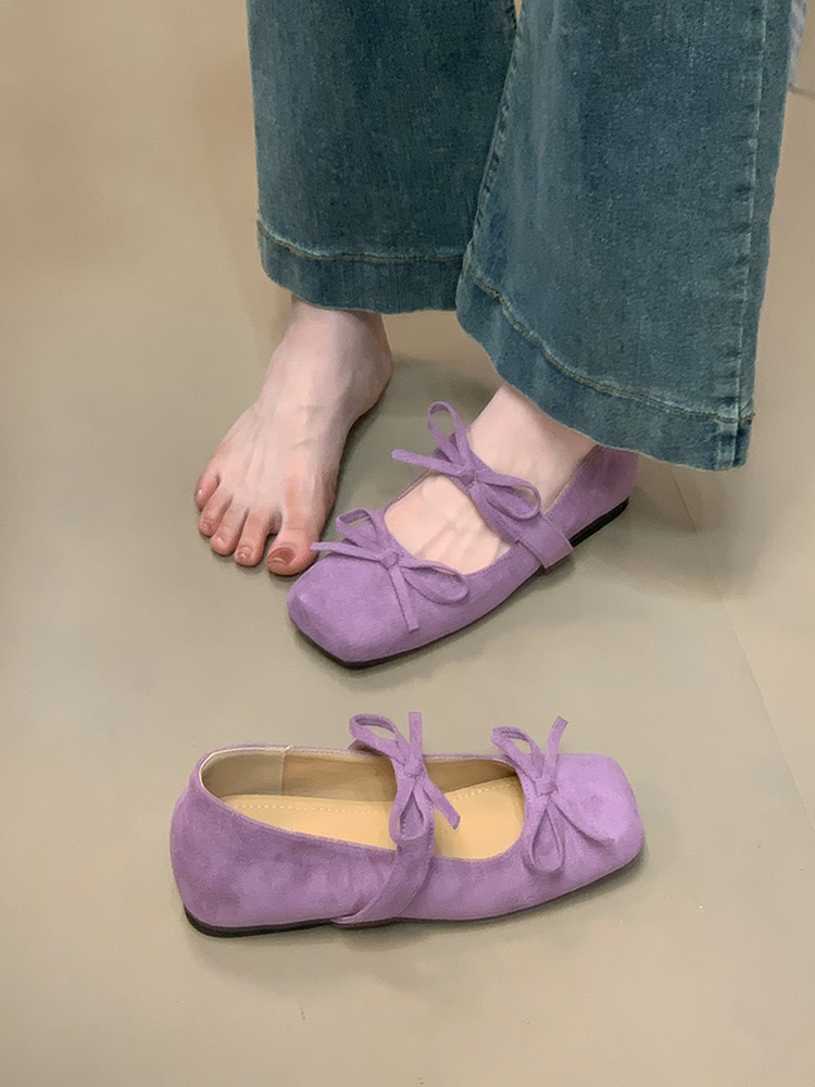 Suede High-Heeled Bow Mary Jane Shoes - Versatile Commuter Footwear for Skirts and Dresses, Stylish Everyday Wear Suede High-Heeled Bow Mary Jane Shoes - Versatile Commuter Footwear for Skirts and Dresses, Stylish Everyday Wear