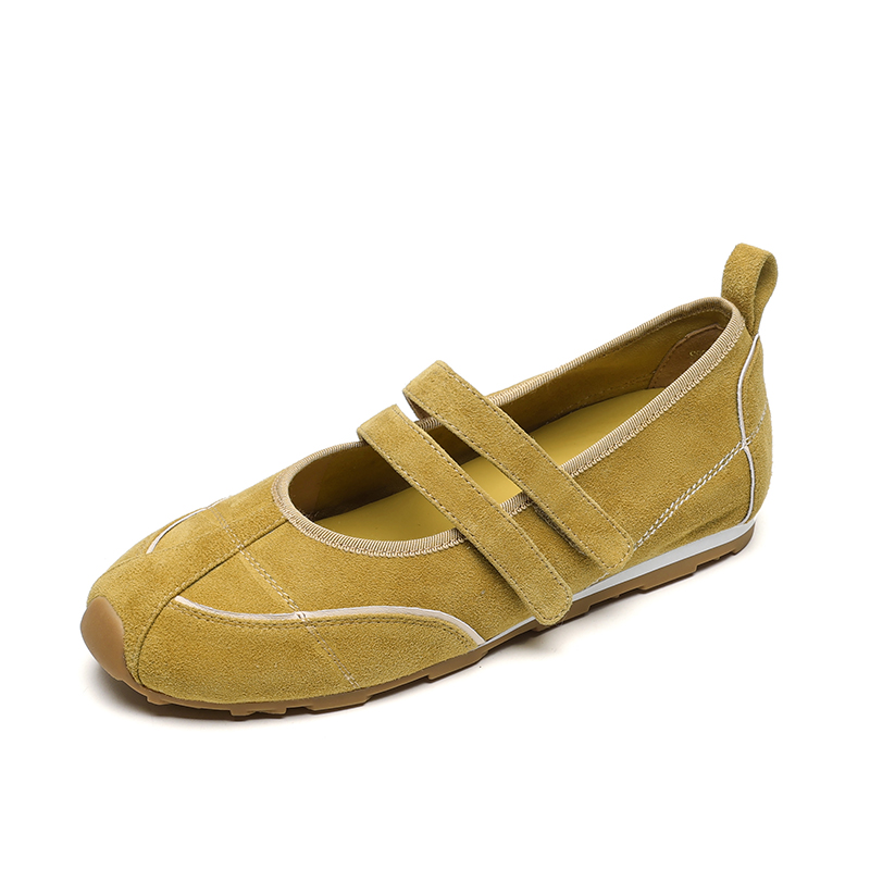 Suede Loafers with Velcro Double Straps - Casual Women's Training Shoes with Hidden Height Increase, Y2K Style Suede Loafers with Velcro Double Straps - Casual Women's Training Shoes with Hidden Height Increase, Y2K Style