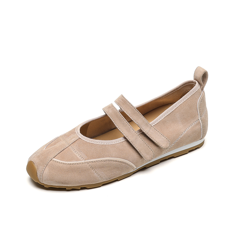 Suede Loafers with Velcro Double Straps - Casual Women's Training Shoes with Hidden Height Increase, Y2K Style Suede Loafers with Velcro Double Straps - Casual Women's Training Shoes with Hidden Height Increase, Y2K Style