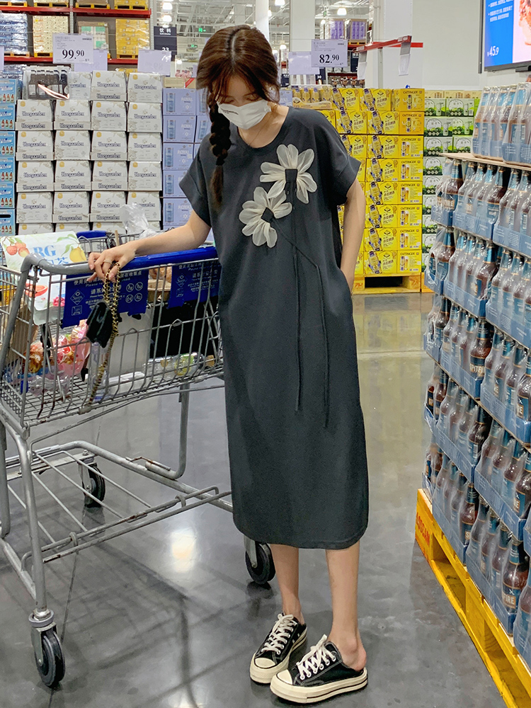 Summer 2025 Casual Loose T-Shirt Dress for Women - Unique Straight Long Style, Age-Reducing, Beautiful, Stunning Look