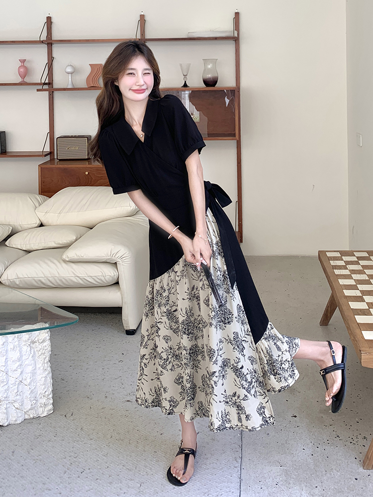 Summer 2025 Chinese-Style Faux Two-Piece Long Skirt Set Dress for Women - Unique National Wind Design, Stunning and Beautiful Summer 2025 Chinese-Style Faux Two-Piece Long Skirt Set Dress for Women - Unique National Wind Design, Stunning and Beautiful